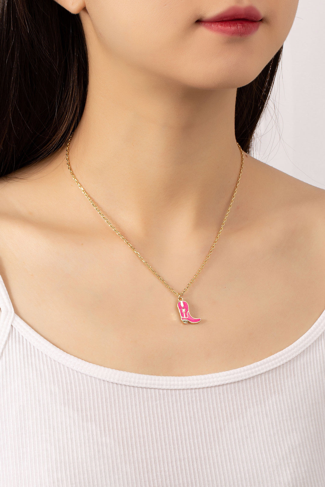 Miranda Cowboy Boot Pendant Necklace