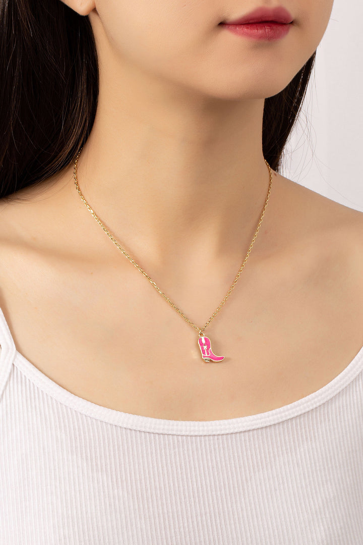 Miranda Cowboy Boot Pendant Necklace