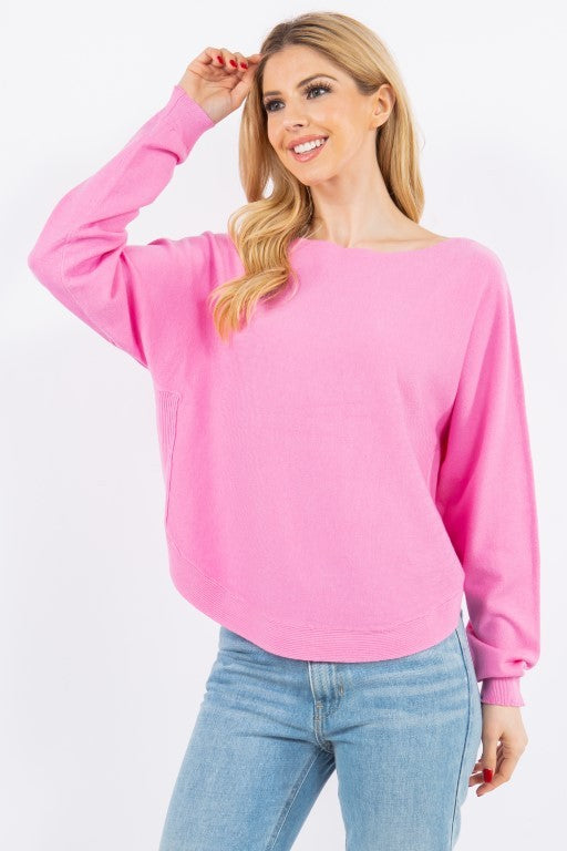 Short Rounded Hemline Dreamers Sweater