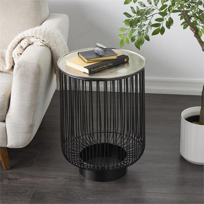 Kian Round Metal End Table