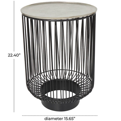 Kian Round Metal End Table