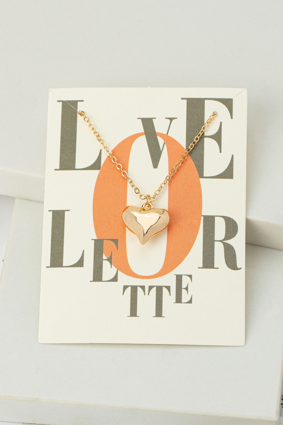 Hammered Heart Pendant Necklace
