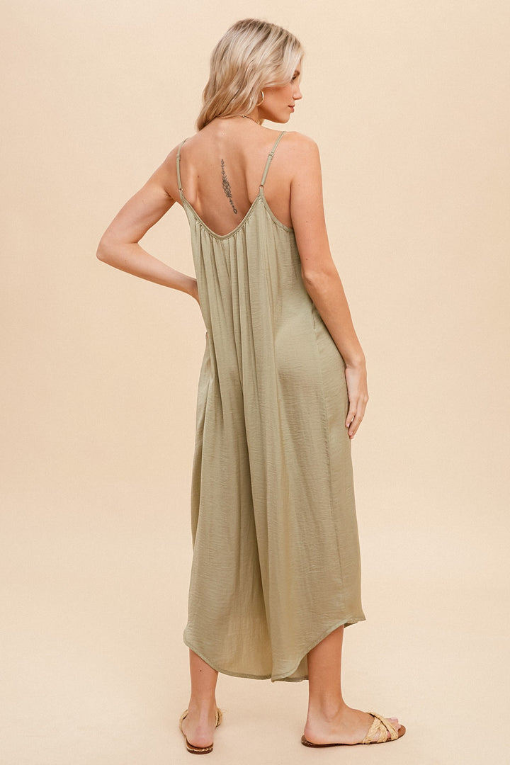 Capri Satin Jumpsuit