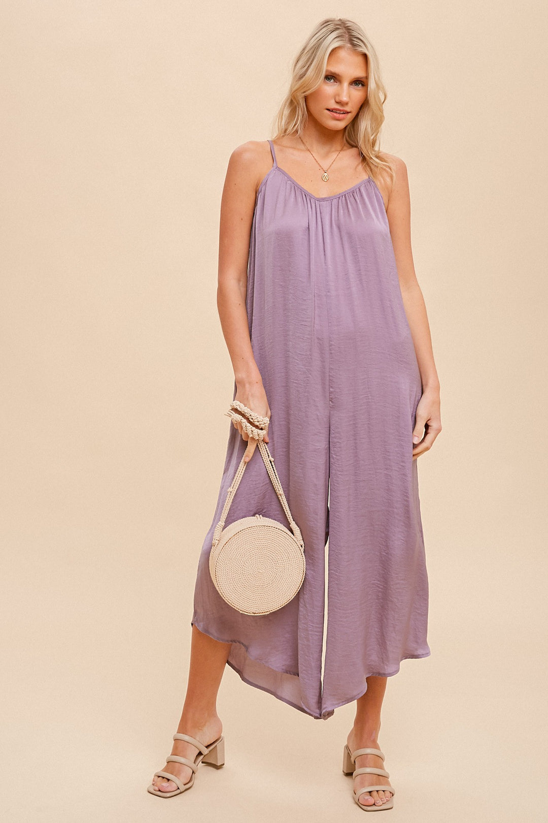 Capri Satin Jumpsuit