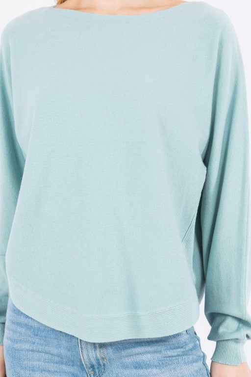 Short Rounded Hemline Dreamers Sweater