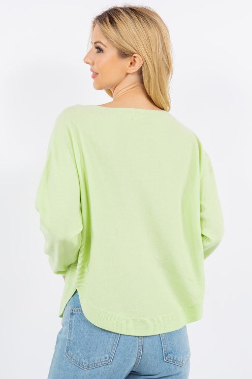 Short Rounded Hemline Dreamers Sweater