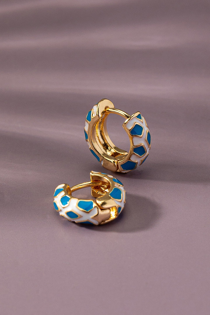 Enamel Hoop Earring Trio