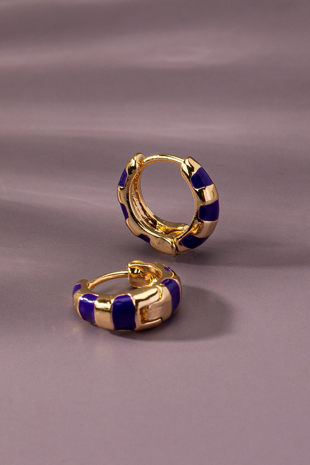 Enamel Hoop Earring Trio