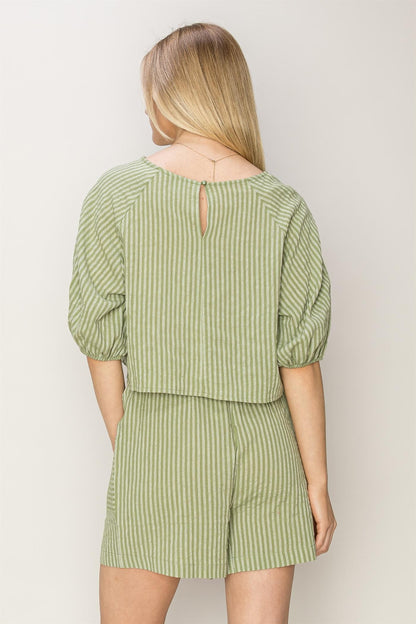 Matcha Striped Top