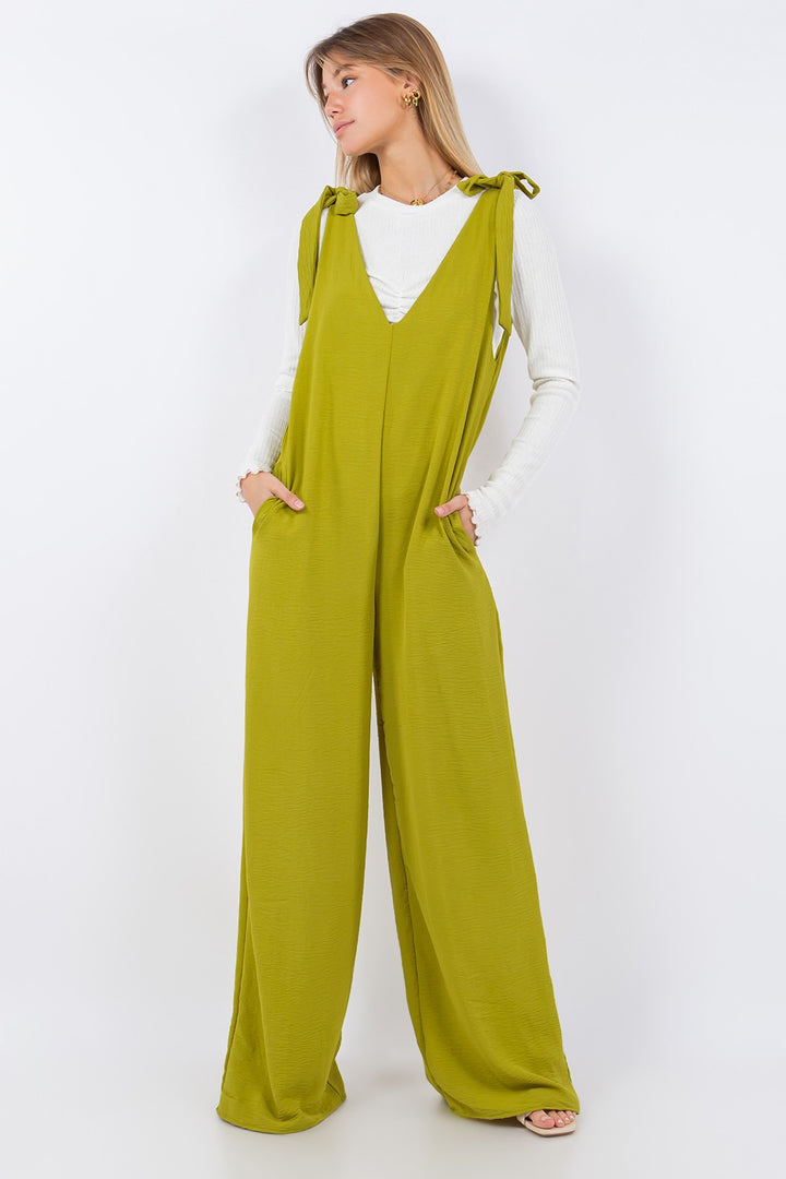 Cactus Tie Shoulder Jumpsuit