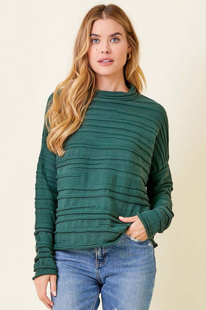 Claire Textured Cowl Neck Sweater