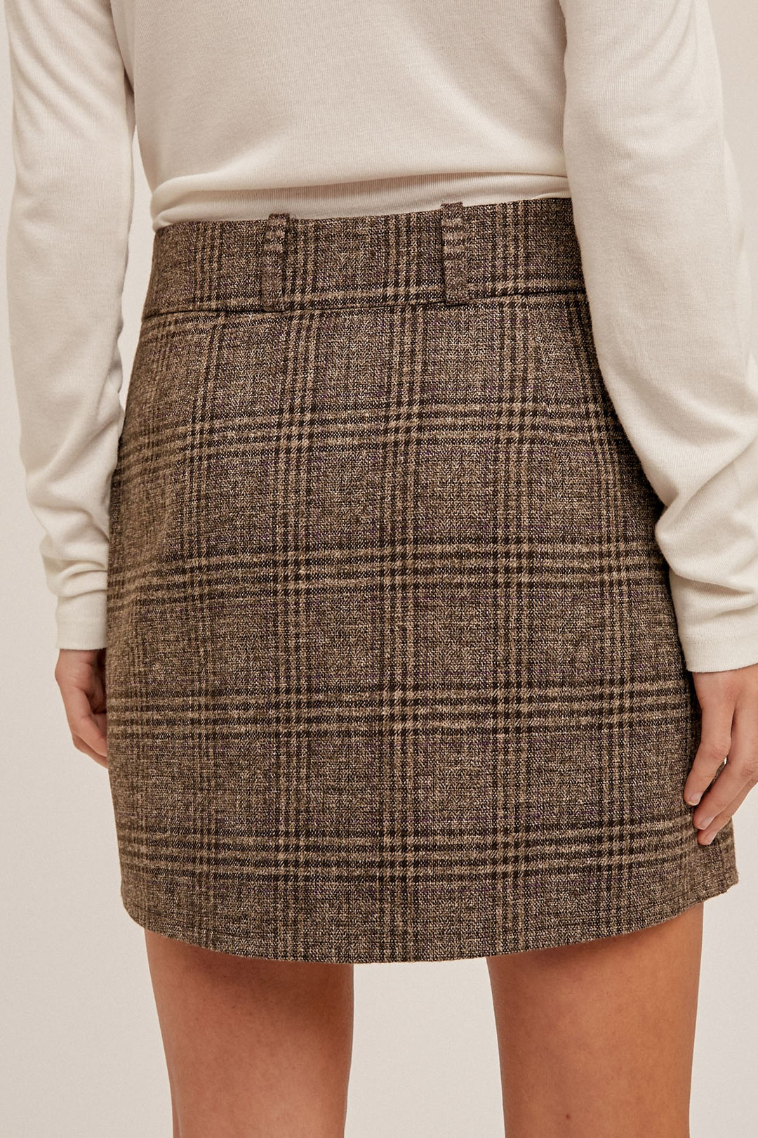 Emily Brown Plaid Skirt