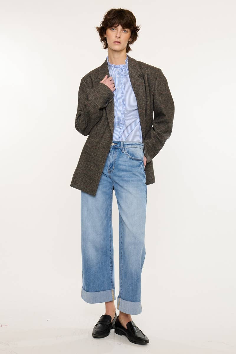 Sally Cropped Wide Leg Jeans