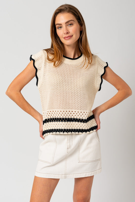 Stacy Contrast Knit Top