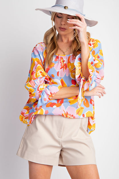 Amber Printed Floral Blouse