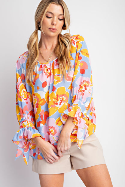 Amber Printed Floral Blouse