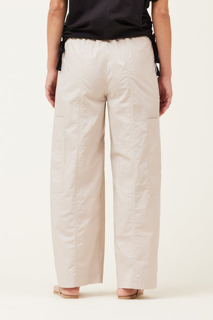 Scarlet Seamed Cotton Cargo Pants