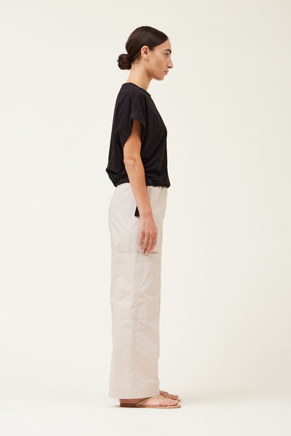 Scarlet Seamed Cotton Cargo Pants