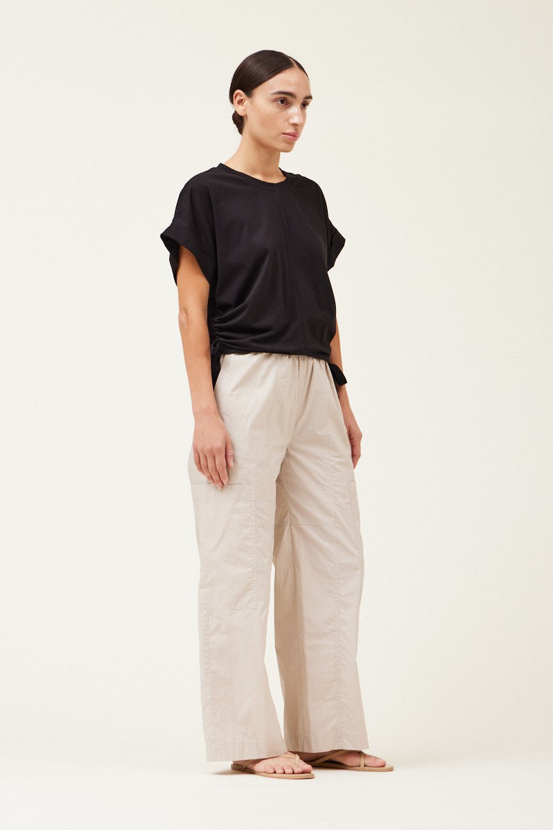 Scarlet Seamed Cotton Cargo Pants