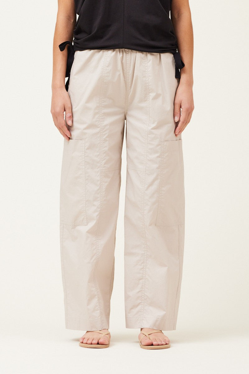 Scarlet Seamed Cotton Cargo Pants