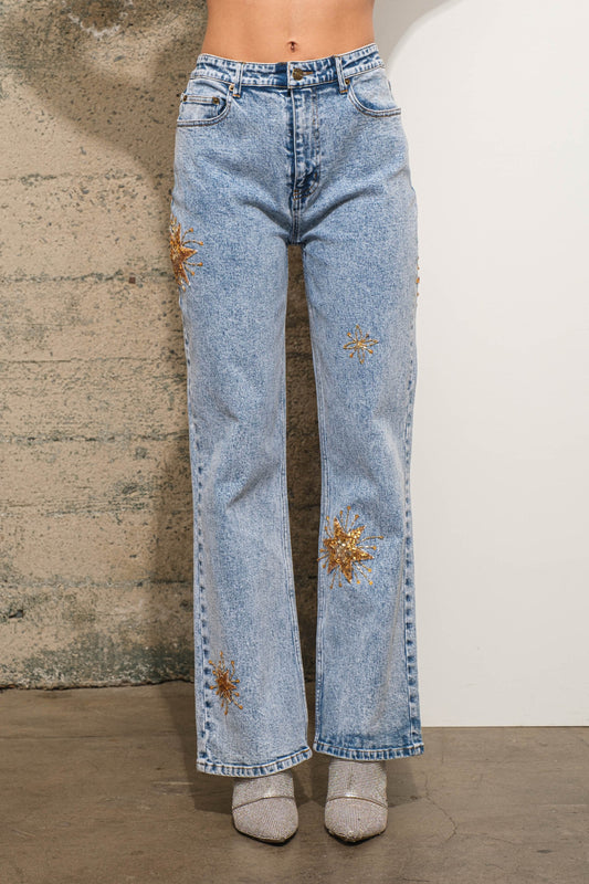 Starlight Sequin Denim Jeans