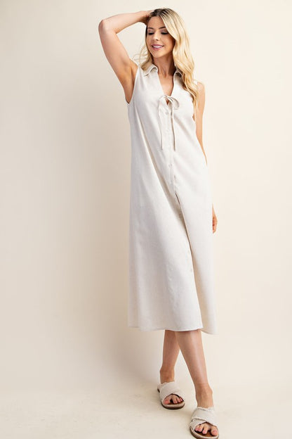 Joan Sleeveless Button Up Dress