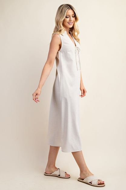 Joan Sleeveless Button Up Dress