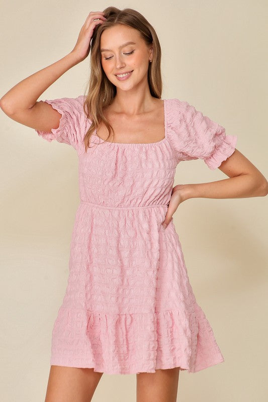 Mille Textured Babydoll Dress