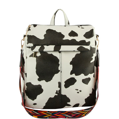 Cow Print Backpack