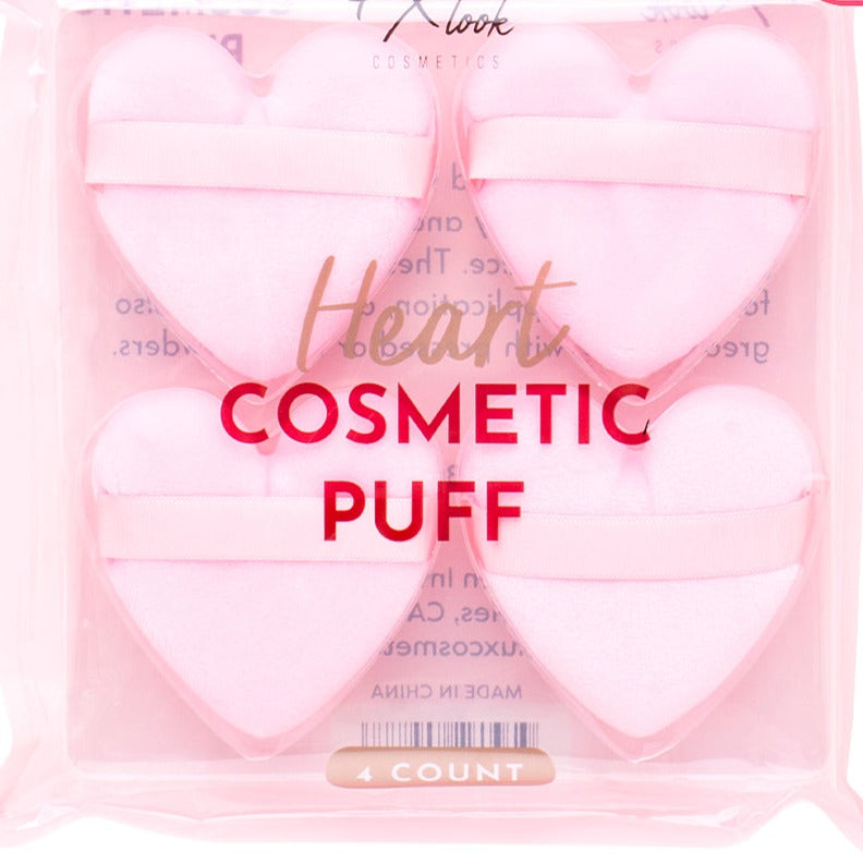 Heart Cosmetic Puffs - Set of 4