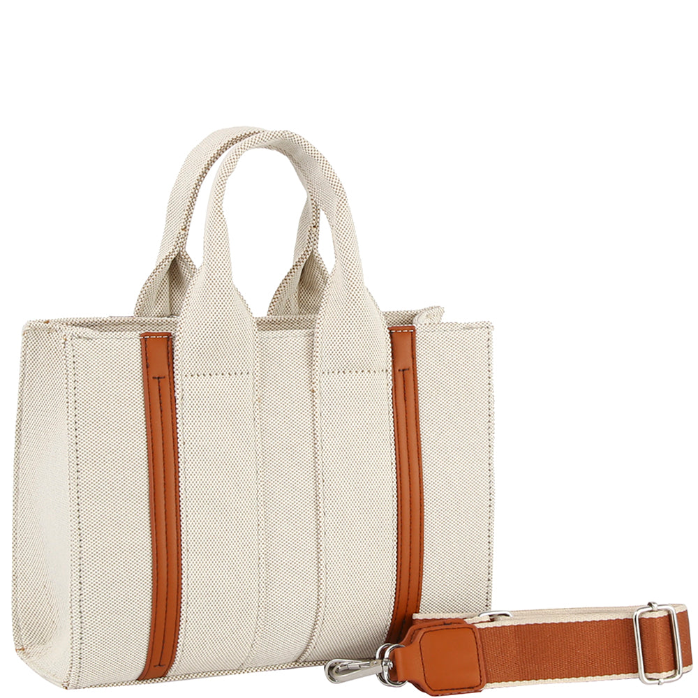 Harper good Medium Two-Tone Canvas Satchel