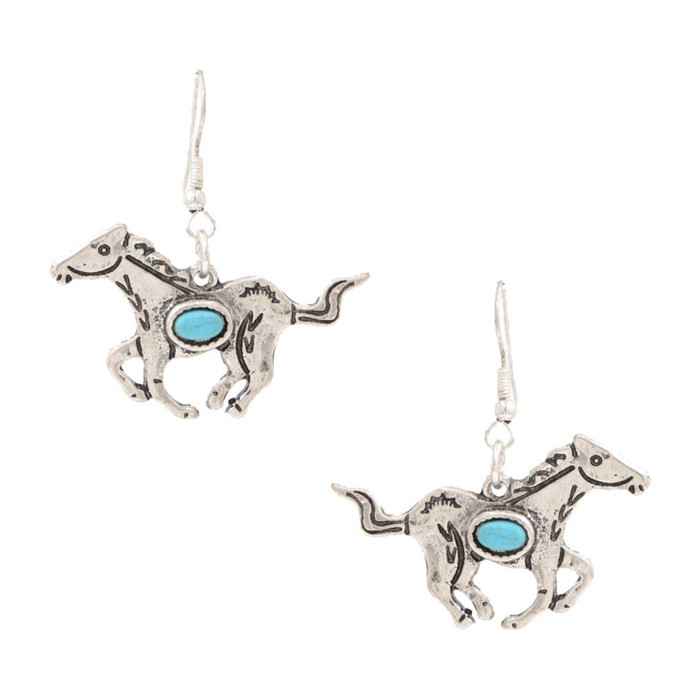 Rodeo Horse Dangle Earrings