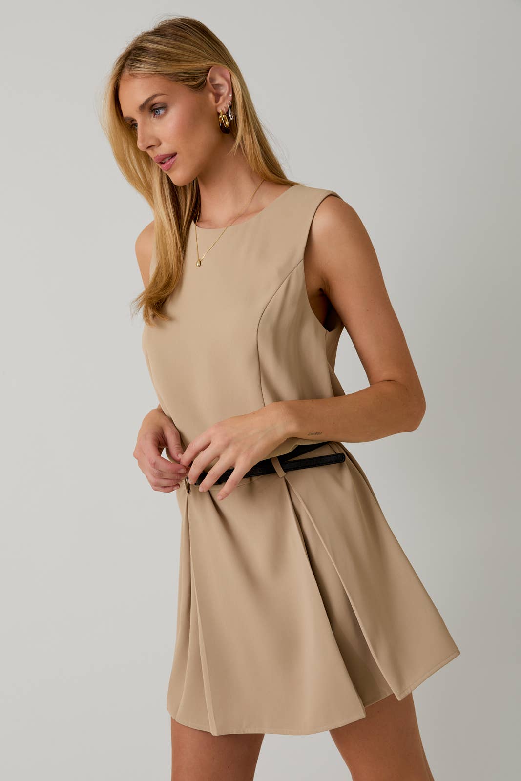 Breanna Belted Drop Waist Dress