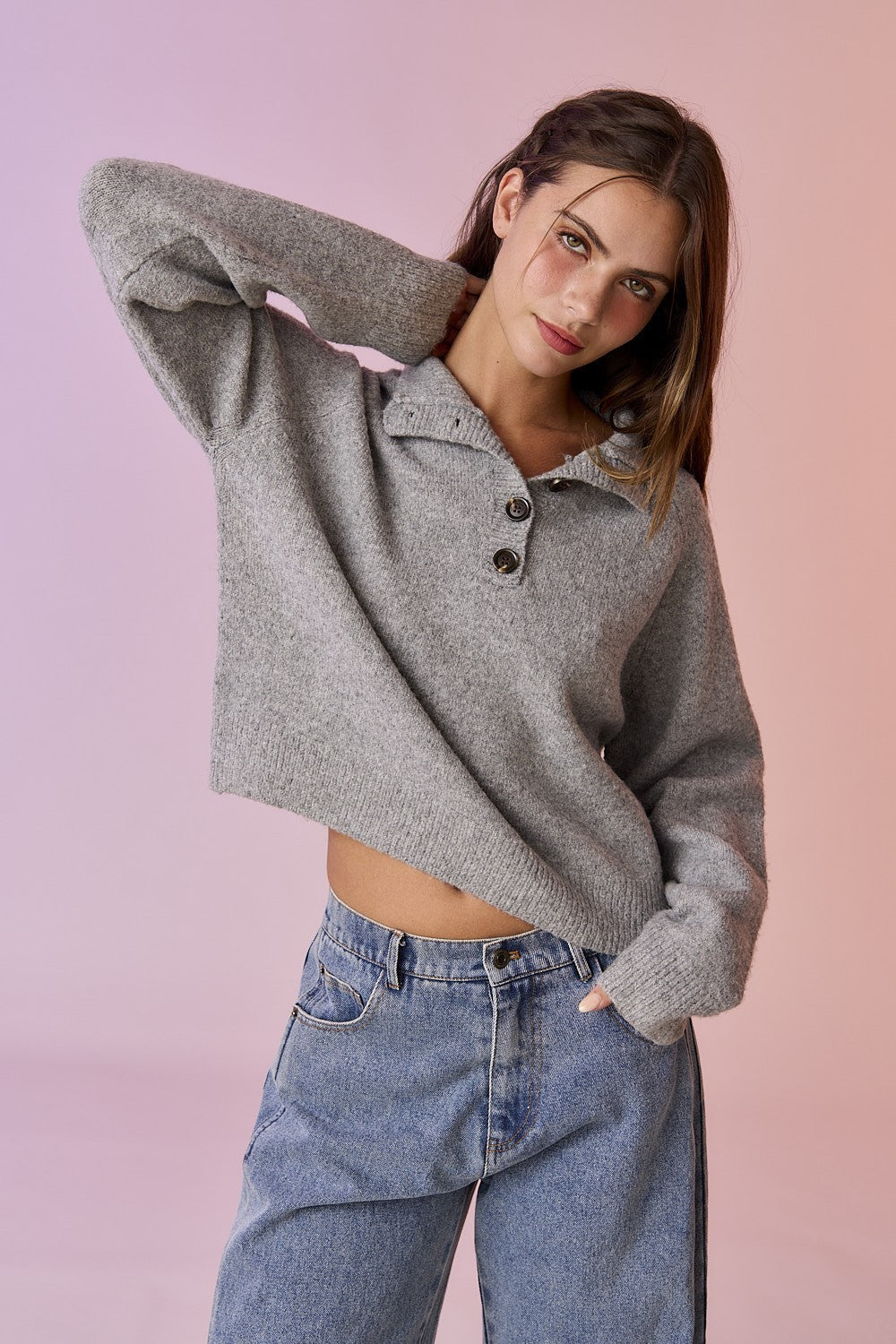 Mila Half-Button Sweater