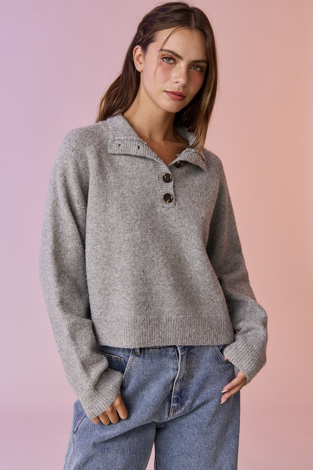 Mila Half-Button Sweater