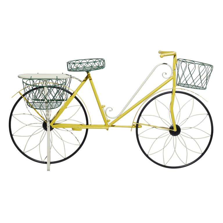 Yellow Bicycle Plant Stand