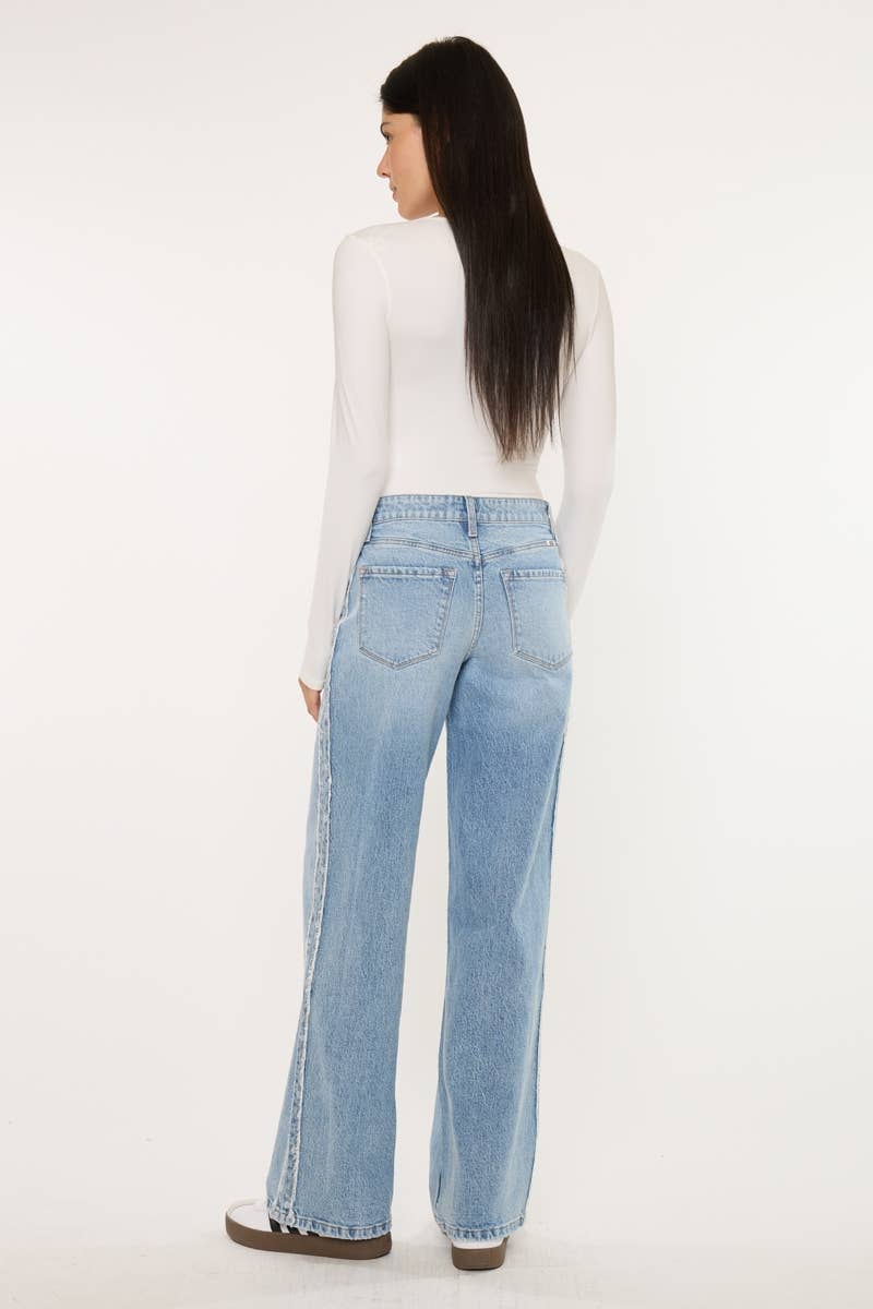 Candice High Rise Frayed Leg Jeans