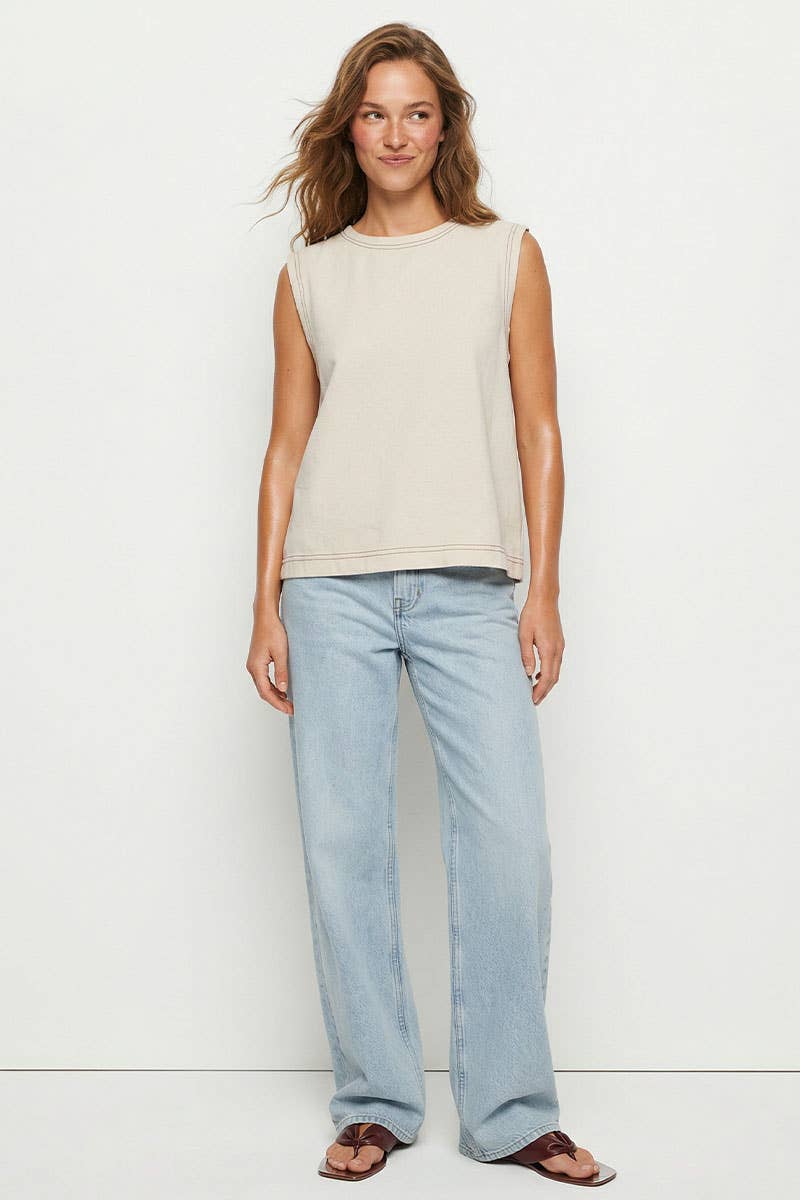 Jenny Round Neck Sleeveless Top