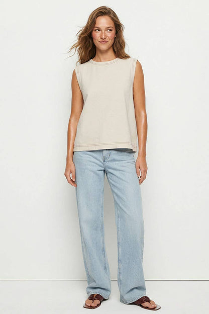 Jenny Round Neck Sleeveless Top