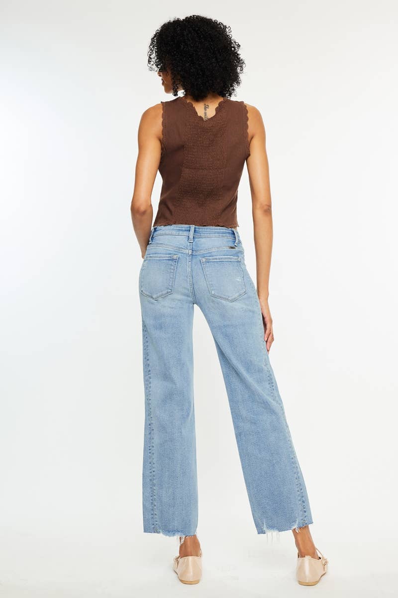 Vicky Mid Rise Straight Leg Jeans