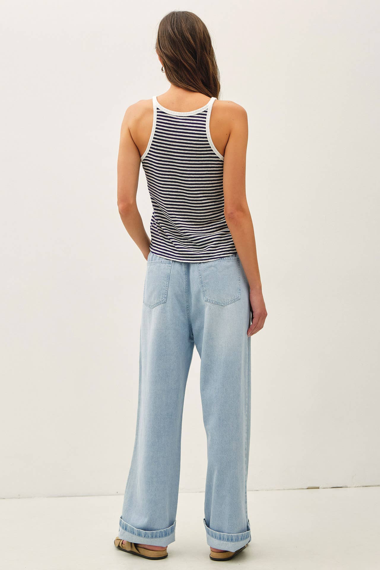 Ashley Comfy Wide Leg Denim Pants