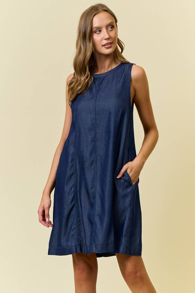 Andrea Scoop Neck Mini Dress