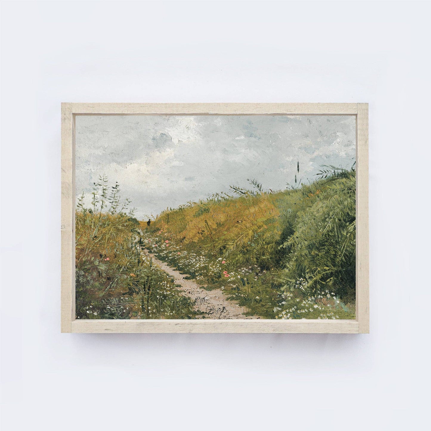 Man On A Path Landscape Framed Print