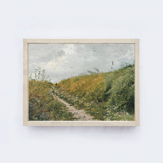 Man On A Path Landscape Framed Print