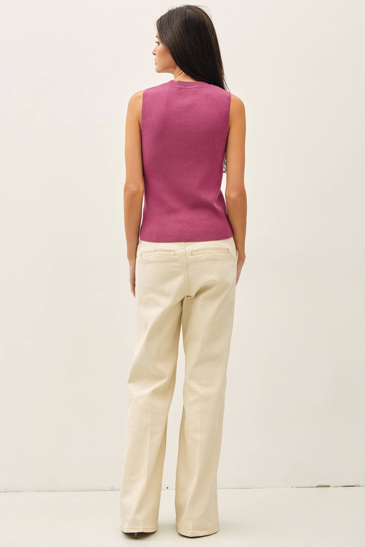 Jane Sleeveless Slim Knitted Tank Top