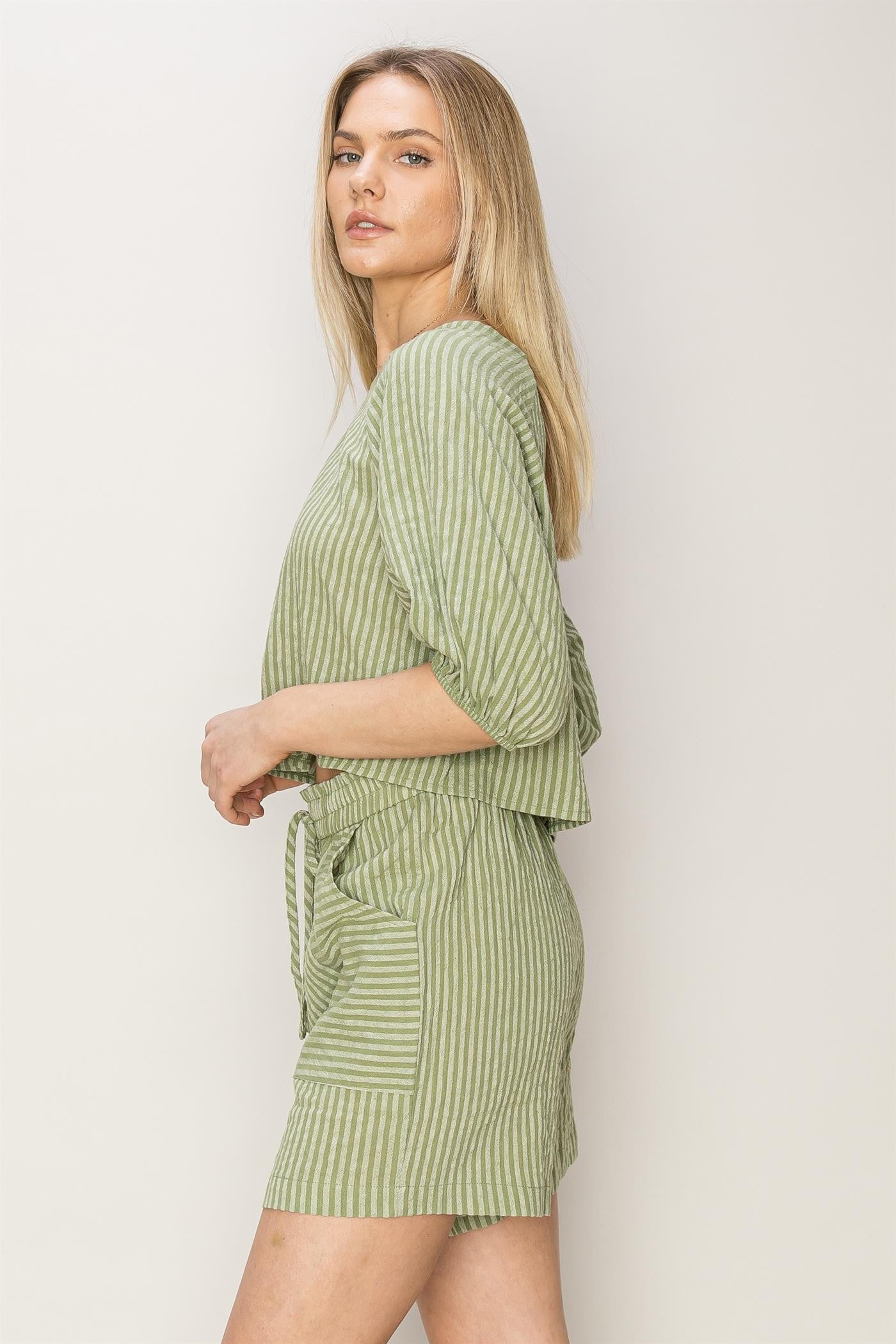 Matcha Striped Top