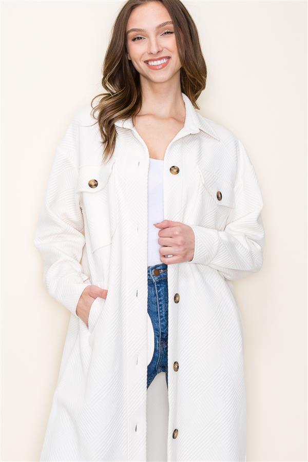 Ariana Textured Long Shacket