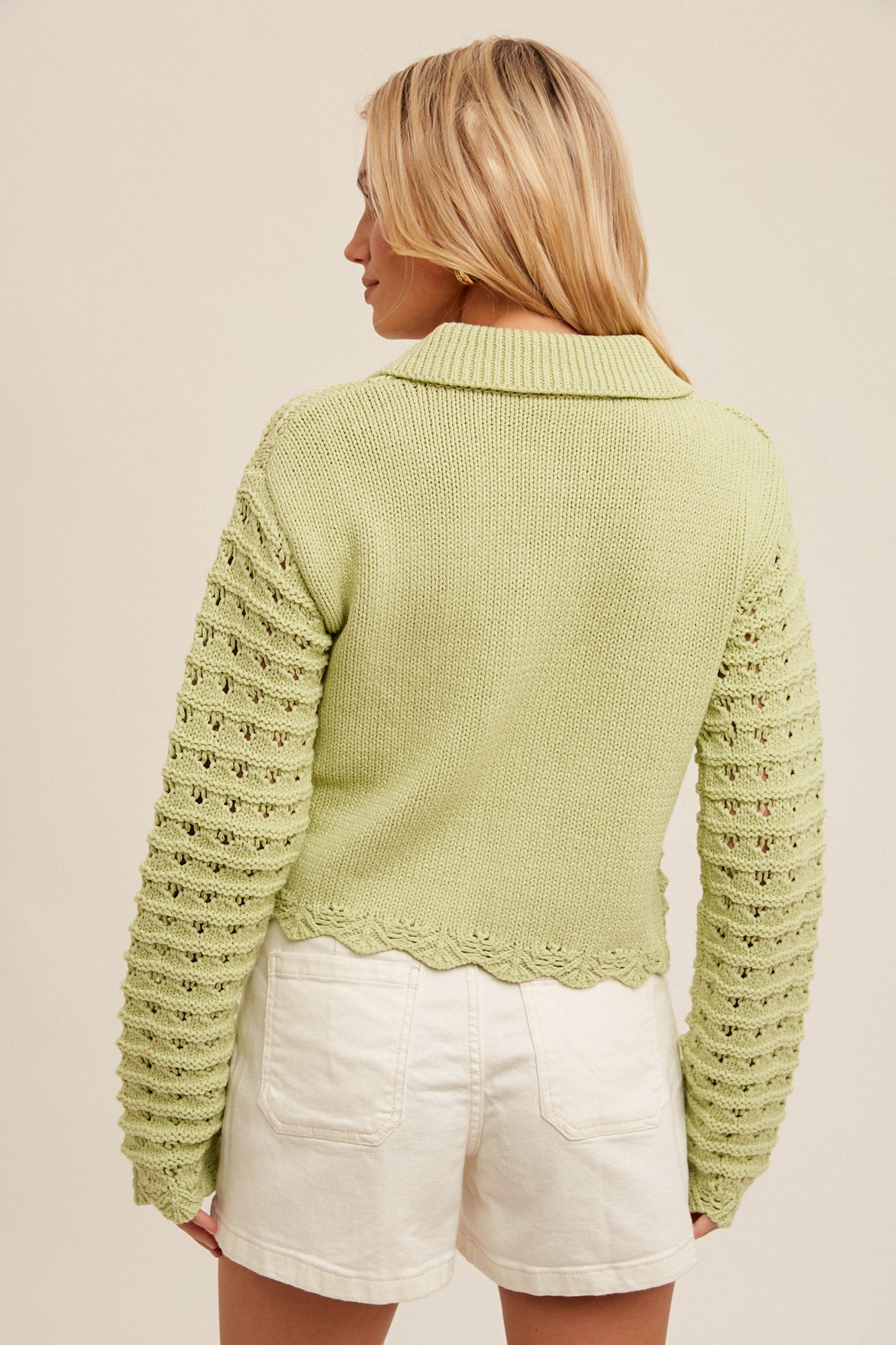 Kelsey Scalloped Knit Cardigan