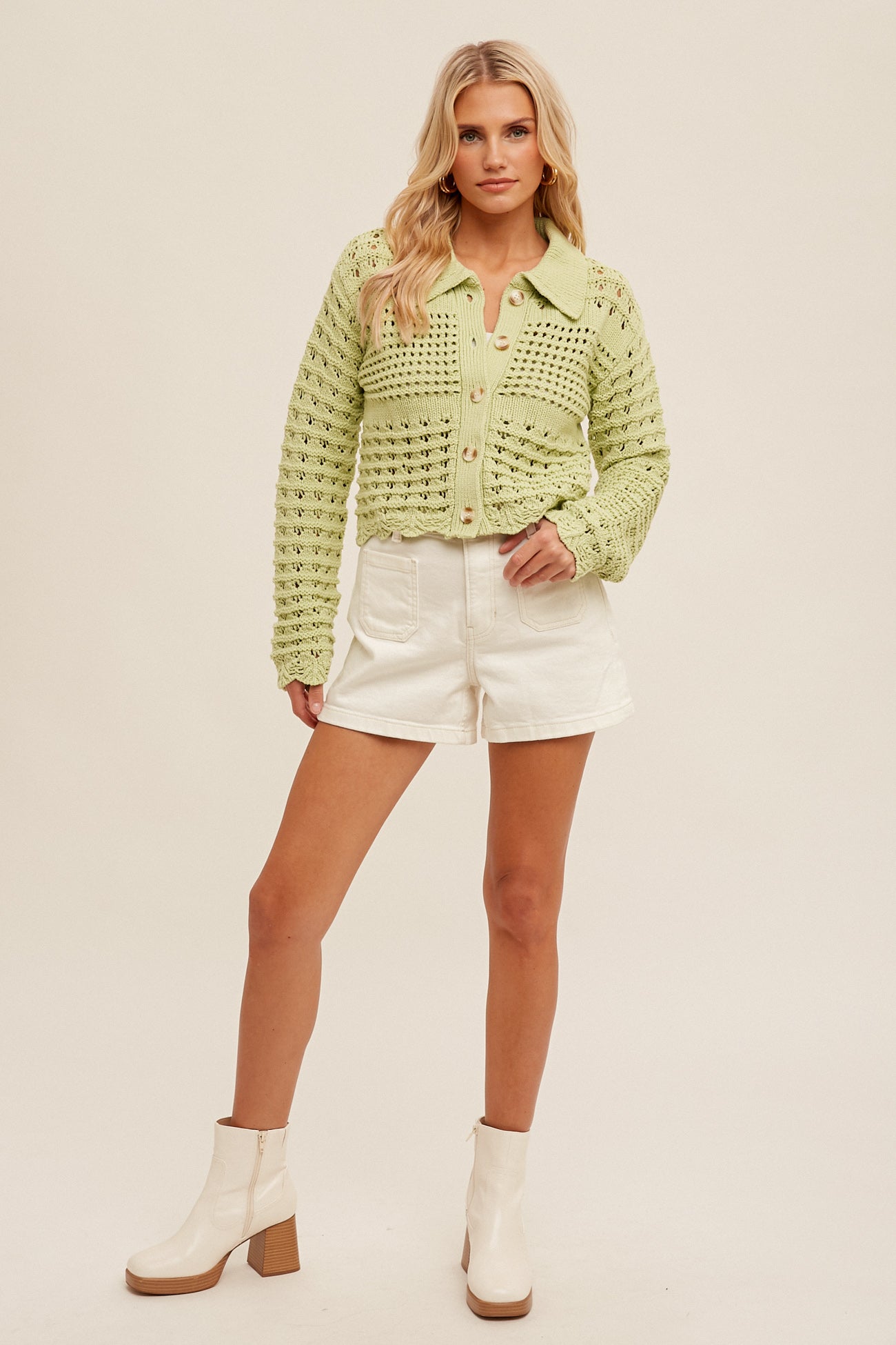 Kelsey Scalloped Knit Cardigan