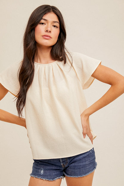 Janet Butterfly Sleeve Top